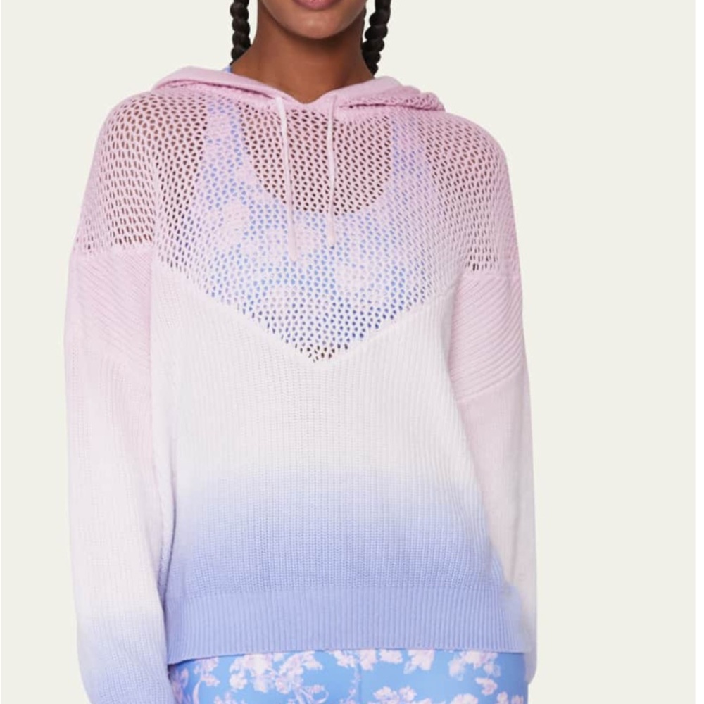 Spiritual Gangster Pink and blue Mesh Knit Top